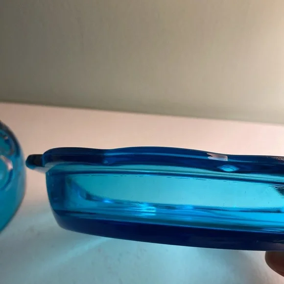 Vintage LE Smith Blue Moon and Stars Butter Dish - Picture 6 of 9